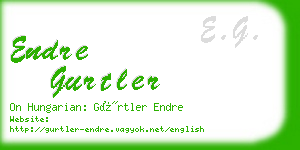 endre gurtler business card